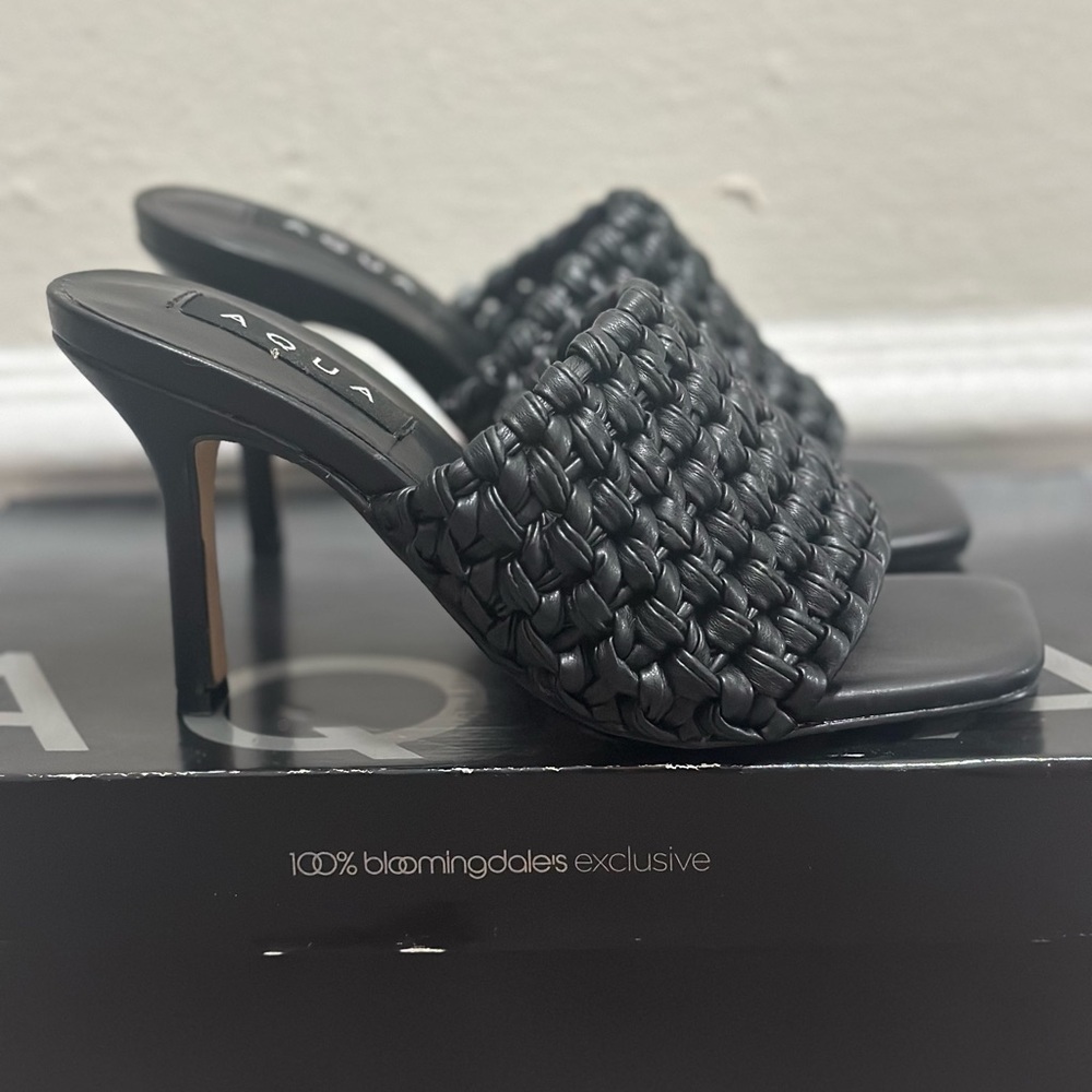 Slip on high heel sandals